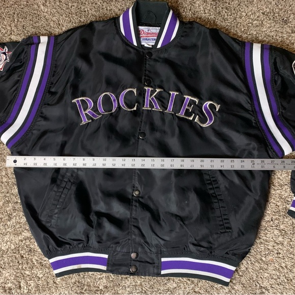 Vintage Starter Colorado Rockies Satin Jacket Men’s XL Diamond Collection MLB - Picture 8 of 9